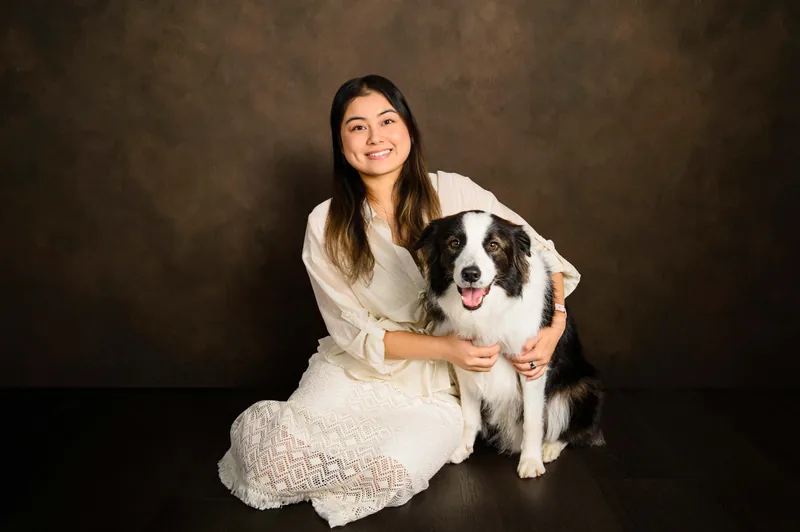 Grace with Mooie the Border Collie